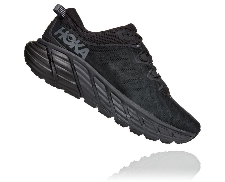 Hoka One One Gaviota 3 Löparskor Herr - Svarta - ZSRAF-4796